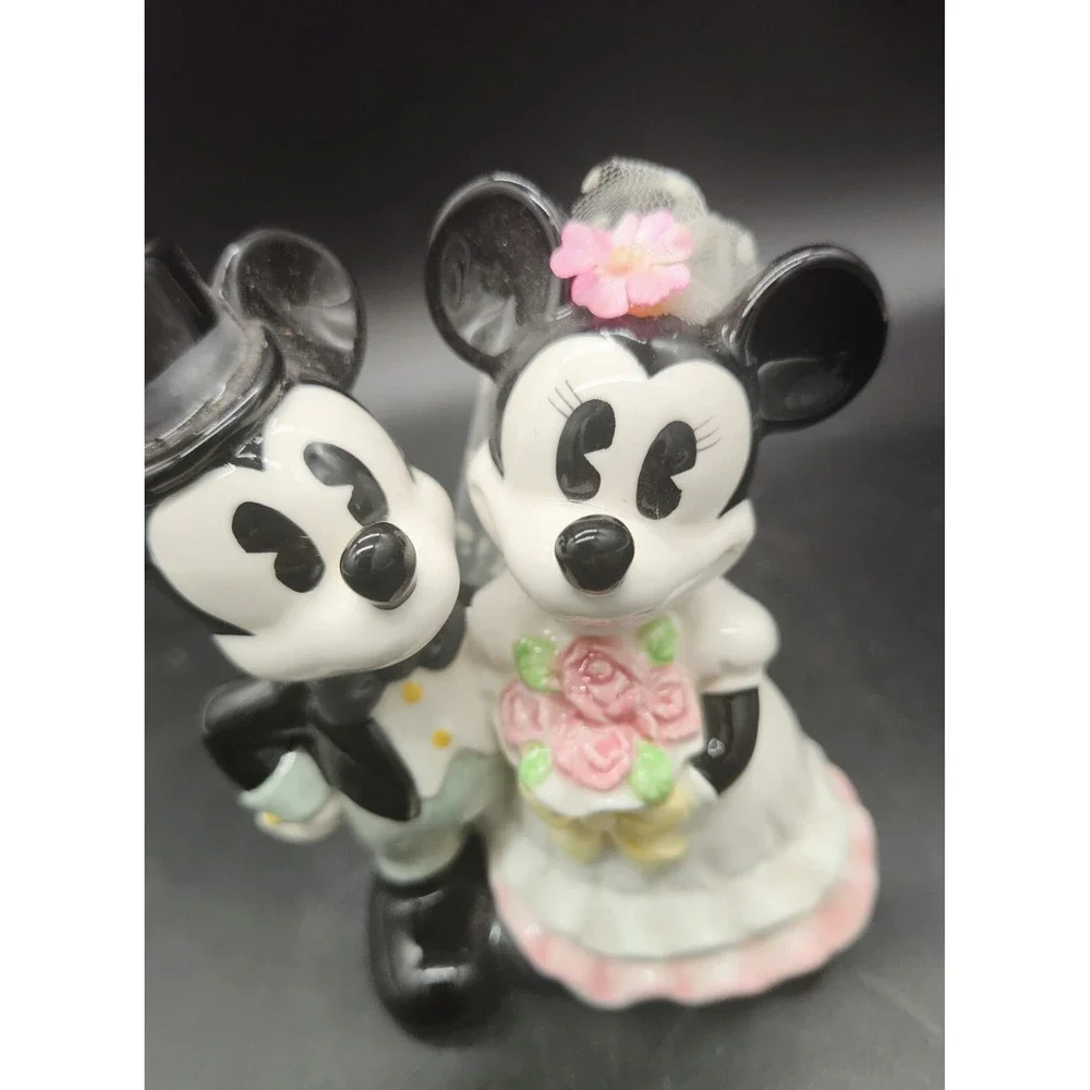 Vintage Mickey & Minnie Mouse Disney Disneyland Wedding Figurine CAKE TOPPER